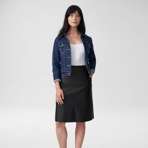 Universal Standard Vegan Leather Skirt - Black